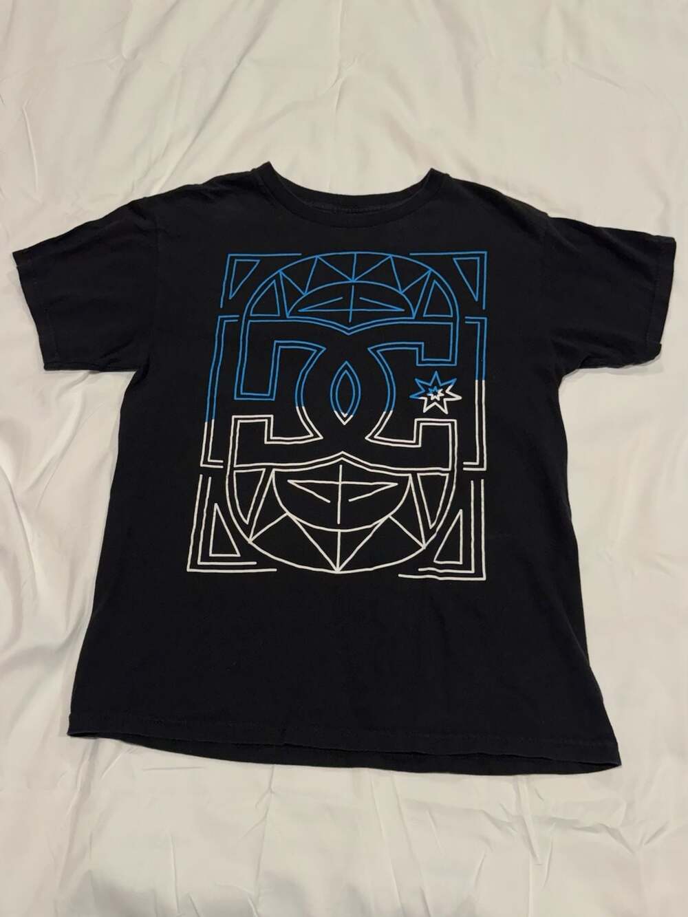 DC Shoes Y2K Graphic Logo Black Men's T-Shirt Size Medium